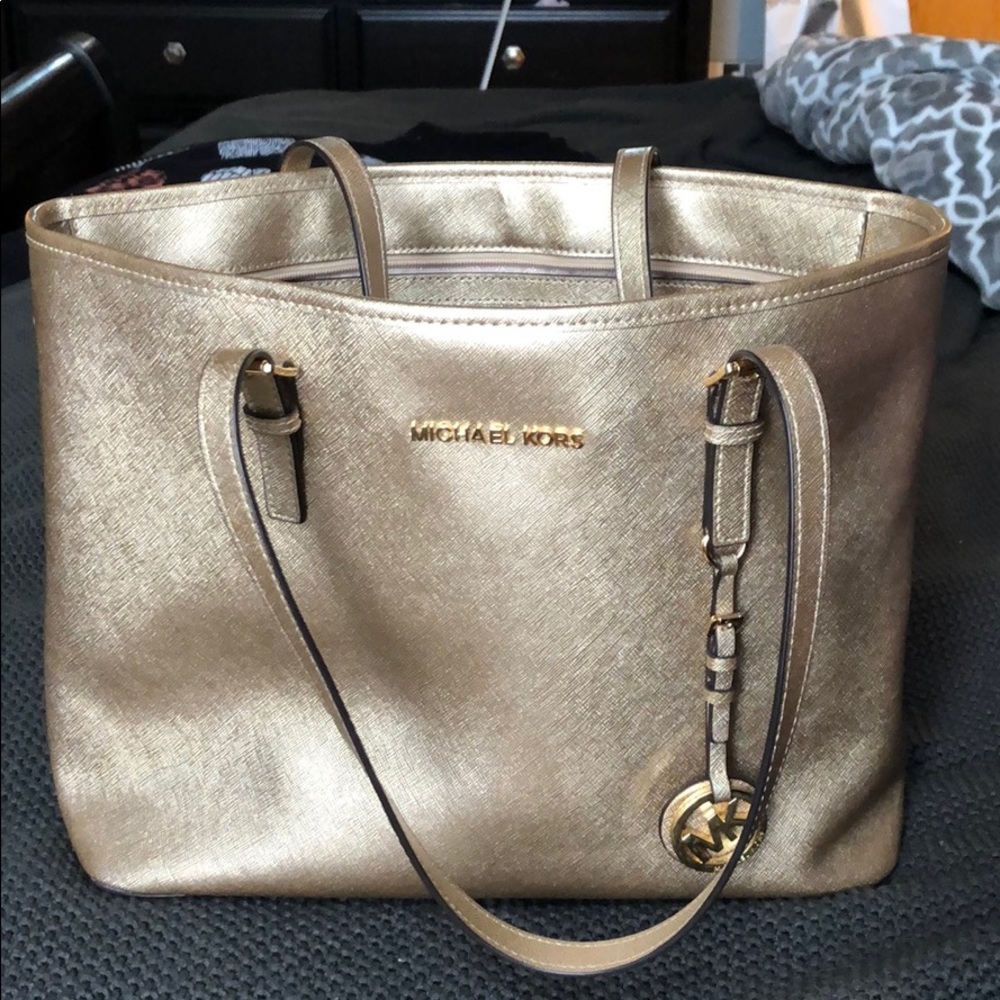 Michael Kors gold bag ! Used ONCE!!!